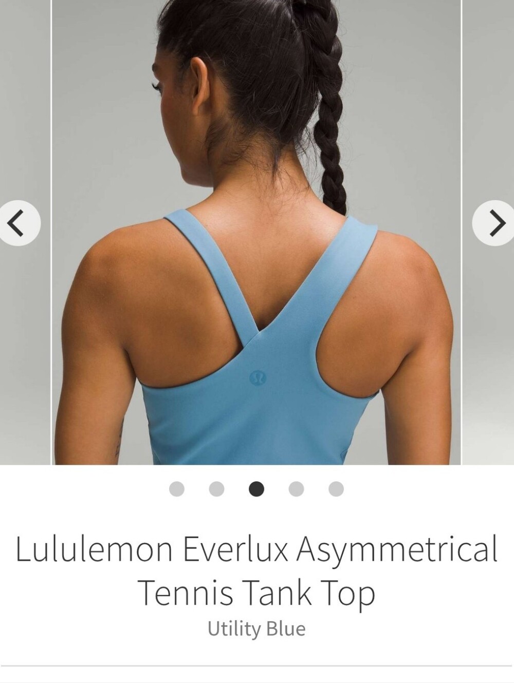 NWT Lululemon Everlux Asymmetricak Tennis Tank